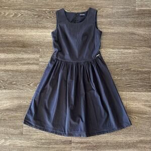 EUC Saint James Navy Cotton Fit & Flare Sleeveless Dress 4‎ Classic French Style